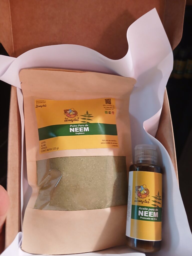 Kit de Hojas de Neem en Polvo + Aceite de Neem de 60 ml.