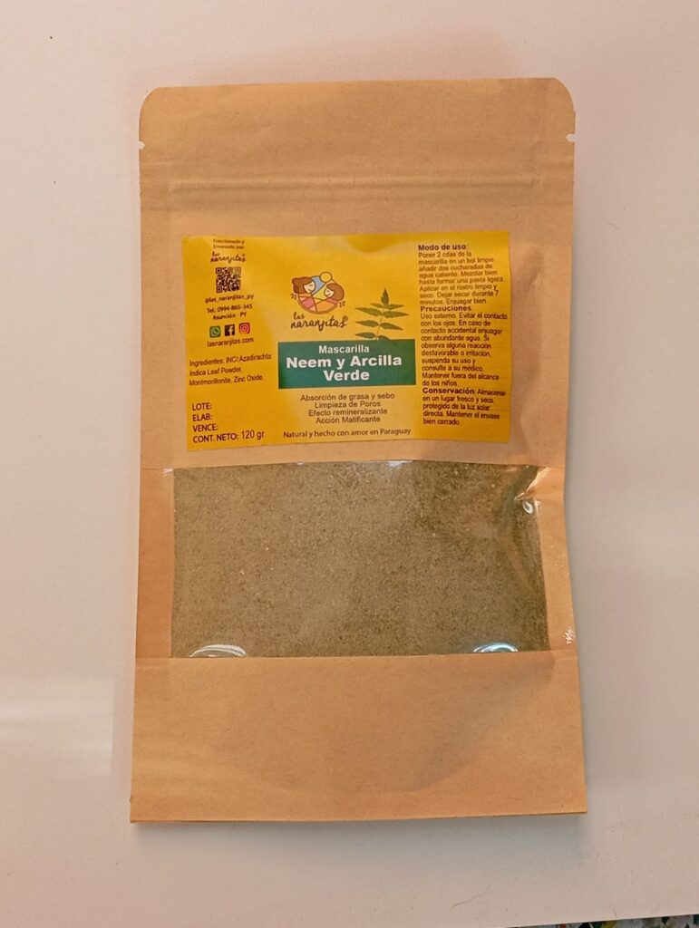 Mascarilla de Neem y Arcilla Verde. 120 gramos